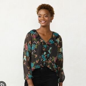 cute blouse labeled brand Lauren Conrad